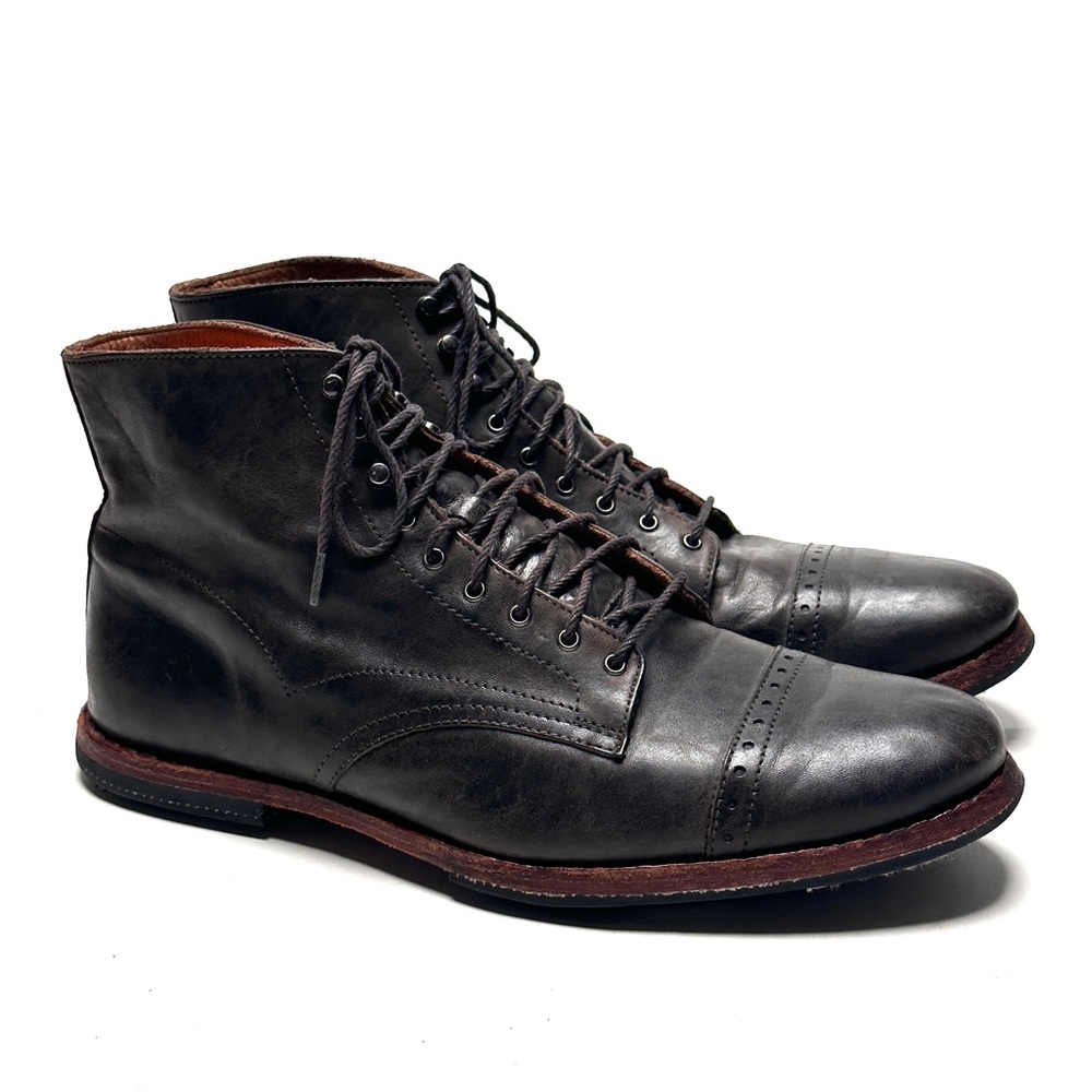 Timberland Wodehouse 4035R Sz 8 Leather Boots Cap Toe Brown 9 Eyelet